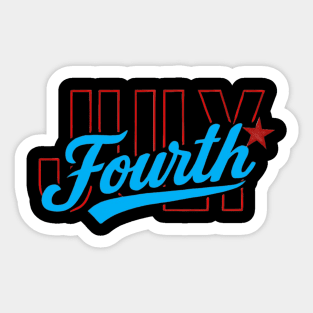 July Fourth Independence Day Design Sticker